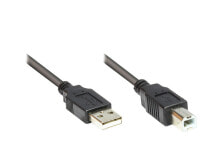 Alcasa 2510-5OFS USB кабель 5 m 2.0 USB A USB B Черный