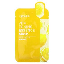 Купить корейские маски для лица Mediheal: Vita Toning Essence Beauty Mask, 1 Sheet, 0.68 fl oz (20 ml)