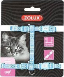 Шлейки и ошейники для кошек Zolux Adjustable nylon harness ETHNIC, blue color