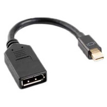 LANBERG AD-0003-BK Mini DisplayPort To DisplayPort M/F Adapter 10 cm