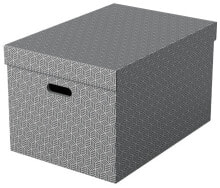 Esselte Leitz 628287 - Storage box - Grey - Rectangular - Cardboard - Pattern - Indoor
