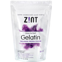 Витамины и БАДы для кожи ZINT, желатин из крупного рогатого скота травяного откорма, протеиновый порошок-загуститель, 454 г (16 унций)