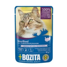 BOZITA Sterilised piecesjelly with turkey wet cat food 85g