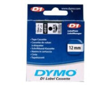 Купить картриджи для принтеров Dymo (Newell Rubbermaid): Dymo D1 Schriftband 12 mm x 7 m schwarz auf transparent 45010 - Labels