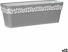 Planter Stefanplast Cloe Grey Plastic 49,5 x 17 x 19 cm (12 Units)