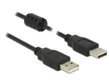 DeLOCK 2m, 2xUSB 2.0-A USB кабель USB A Черный 84891