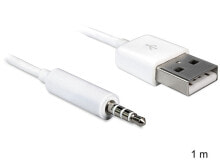 DeLOCK 83182 кабельный разъем/переходник USB-A 3,5 мм Белый
