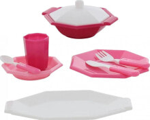 Toy food and tableware for girls