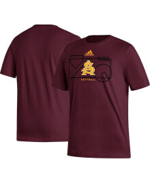 adidas men's Maroon Arizona State Sun Devils Locker Lines Softball Fresh T-shirt