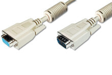 Компьютерные разъемы и переходники ASSMANN Electronic AK-310203-100-E VGA кабель 10 m VGA (D-Sub) Бежевый