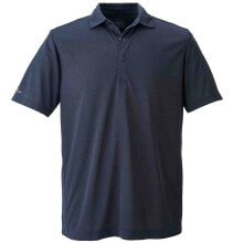 Page & Tuttle Solid Heather Short Sleeve Polo Shirt Mens Blue Casual P2003-DKN купить онлайн