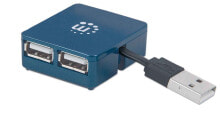USB-концентраторы manhattan 160605 хаб-разветвитель USB 3.2 Gen 1 (3.1 Gen 1) Type-A 480 Мбит/с Черный