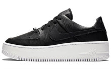 Nike Air Force 1 Low Sage Low Triple Black White (W) 复古休闲 低帮 板鞋 女款 黑白 / Кроссовки Nike Air Force 1 Low Sage Low Triple Black White (W) AR5339-002