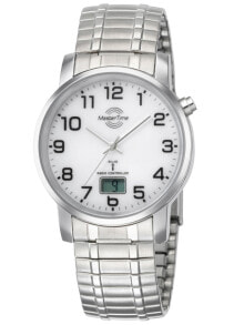 Мужские наручные часы с серебряным браслетом Master Time MTGA-10306-12M Radio Controlled Basic Series Mens 41mm 3ATM