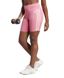adidas women's Training Essentials 3-Stripes High-Waisted Short Leggings