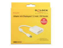 DeLOCK 62606 кабельный разъем/переходник mini Displayport 1.2 DVI-I 24+5 Белый