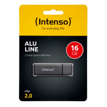 Intenso Alu Line USB флеш накопитель 16 GB USB тип-A 2.0 Антрацит 3521471