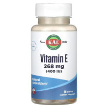KAL, Витамин E, 268 мг (400 МЕ), 90 мягких таблеток