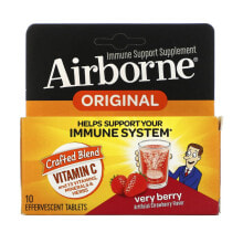 Витамин C airBorne, добавка для поддержки иммунной системы, с ягодным вкусом, 10 шипучих таблеток
