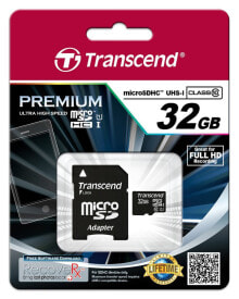 Карты памяти Transcend 32GB microSDHC Class 10 UHS-I карта памяти Класс 10 TS32GUSDU1
