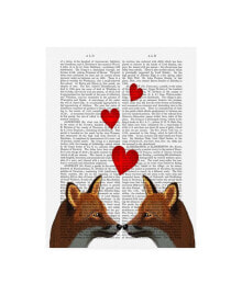 Trademark Global fab Funky Foxes in Love Canvas Art - 15.5
