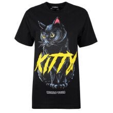 Мужские футболки Мужская футболка повседневная черная с котом Domrebel T-shirt "Meow Box T"