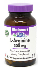 Аминокислоты Bluebonnet Nutrition L-Arginine L-аргинин 500 мг 100 растительных капсулы