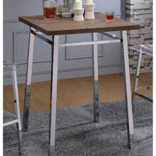 Simplie Fun nadie Bar Table In Oak & Chrome