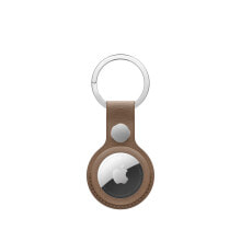 Apple AirTag FineWoven Key Ring Taupe-ZML