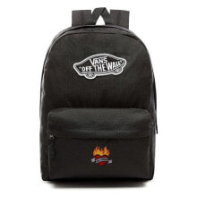 Женский спортивный рюкзак черный с логотипом и карманом VANS Realm Backpack szkolny Custom Love - VN0A3UI6BLK