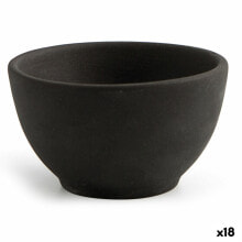 Bowl Quid Mineral Ceramic Black (9 x 5 cm) (18 Units)
