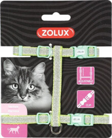 Zolux Adjustable nylon harness SHINY green color