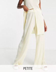 Купить одежда и обувь NaaNaa Petite: NaaNaa PETITE plisse trouser coord in cream