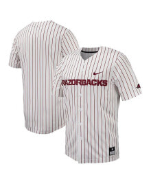 Nike men's White Arkansas Razorbacks Pinstripe Replica Baseball Jersey