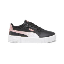 Puma Carina 2.0 Star Glow Lace Up Toddler Girls Black, Pink, White Sneakers Cas
