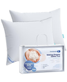 Continental Bedding luxury Down Pillows Standard Size Set of 2 - 550FP Firm