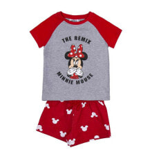 Купить детское белье и домашняя одежда для девочек Minnie Mouse: Летняя пижама для девочек Minnie Mouse Красный Серый