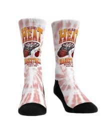 Купить женские носки Rock 'Em: Men's and Women's Socks Miami Heat Vintage-Like Hoop Crew Socks