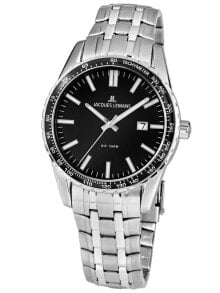 Мужские наручные часы с серебряным браслетом Jacques Lemans 1-2022G Liverpool Mens 44mm 10ATM
