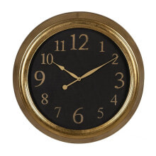 Настенное часы Чёрный Позолоченный PVC Стеклянный Железо Деревянный MDF 47 x 5,5 x 47 cm