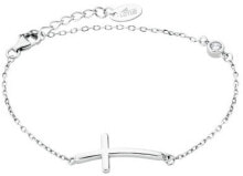 Браслеты designer silver bracelet with a cross and clear zircon LP1918-2 / 1