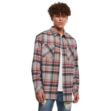 URBAN CLASSICS Heavy Curved Oversized Checked Long Sleeve Shirt