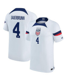 Nike youth Boys and Girls Becky Sauerbrunn White USWNT 2022/23 Home Breathe Stadium Replica Player Jersey