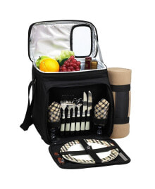 Insulated Picnic Basket, Cooler Fully Equipped for 2 with Blanket