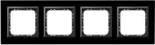 Умные розетки, выключатели и рамки ospel Quadruple surround Sonata glass black (R-4RGC / 32/25)