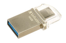 Verbatim Store 'n' Go OTG Micro USB флеш накопитель 16 GB USB Type-A / Micro-USB 3.2 Gen 1 (3.1 Gen 1) Серебристый 49825