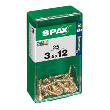 SPAX Yellox 3.5x12 mm Flat Head Wood Screw 25 Units