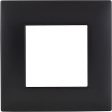 Умные розетки, выключатели и рамки kOS Single frame Dante black (450981)