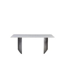 Simplie Fun black Titanium Stainless Steel Dining Table With Rock Plate Supports Up To 68.5 Kg