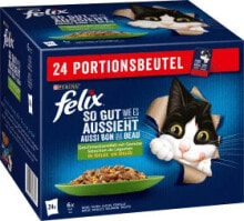 Купить влажные корма для кошек Felix: Nassfutter Katze, gemischte Vielfalt mit Gemüse in Gelee, Adult, Multipack (24x85g), 2,04 kg